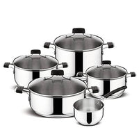 Lagostina Tempra Set Pentole In Acciaio Inox Set 9 Pz