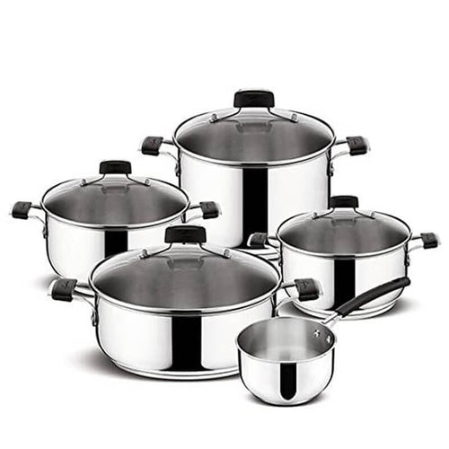 Lagostina Tempra Set Pentole In Acciaio Inox Set 9 Pz