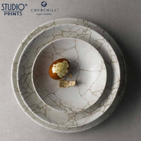 24 8 Cm Churchill Studio Prints Kintsugi Piatto Fondo In Porcellana Vetrificata
