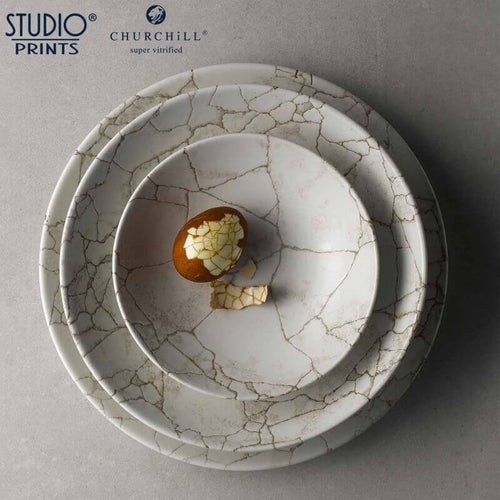 24 8 Cm Churchill Studio Prints Kintsugi Piatto Fondo In Porcellana Vetrificata