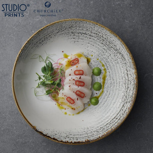 18 2 Cm Churchill Studio Prints Homespun Piatto Fondo In Porcellana Vetrificata