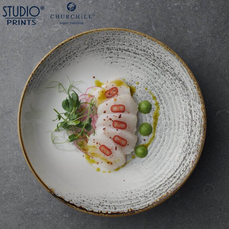 18 2 Cm Churchill Studio Prints Homespun Piatto Fondo In Porcellana Vetrificata