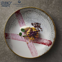 18 2 Cm Churchill Studio Prints Homespun Piatto Fondo In Porcellana Vetrificata
