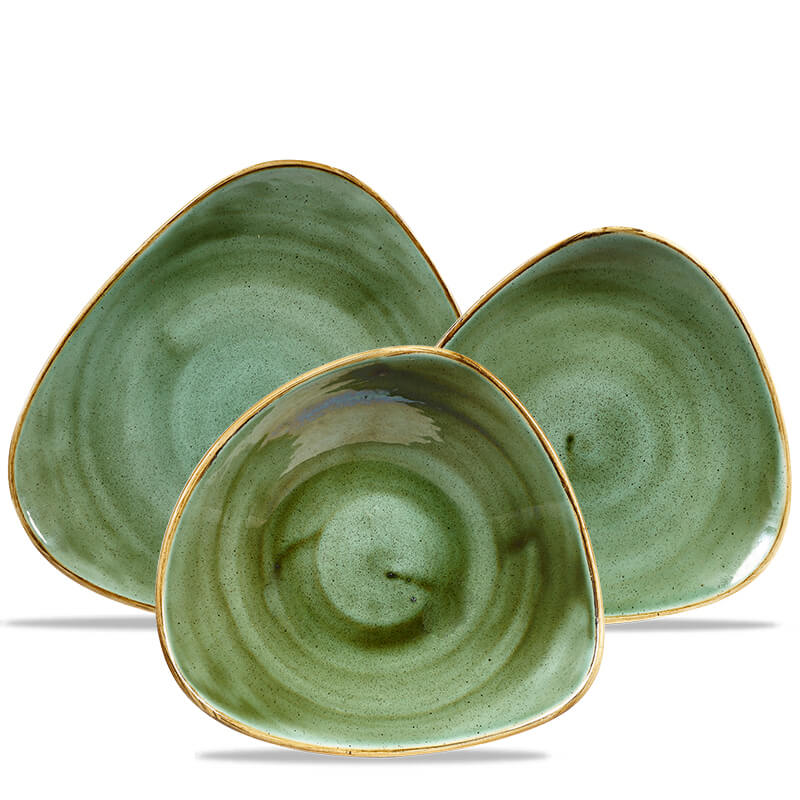 Churchill Stonecast Servizio Piatti Triangolare In Porcellana Vetrificata Set 12 Pz