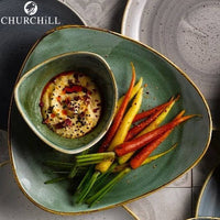 Churchill Stonecast Servizio Piatti Triangolare In Porcellana Vetrificata Set 12 Pz