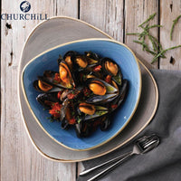 Churchill Stonecast Servizio Piatti Triangolare In Porcellana Vetrificata Set 12 Pz
