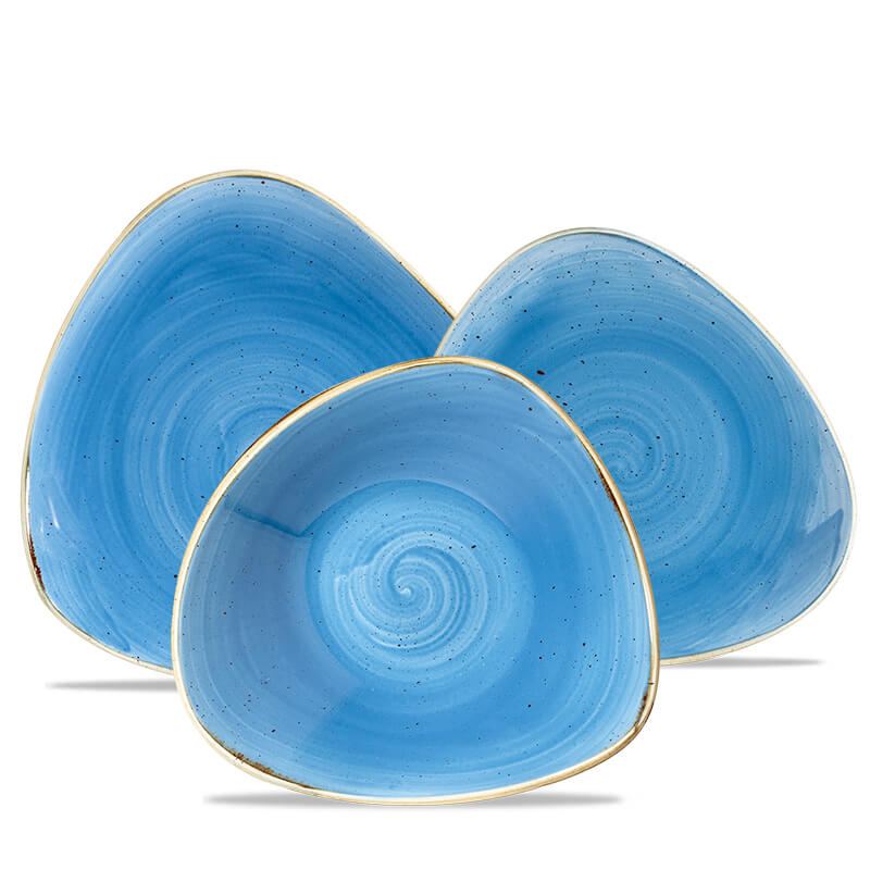 Churchill Stonecast Servizio Piatti Triangolare In Porcellana Vetrificata Set 12 Pz