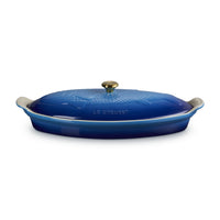 34 cm - Le Creuset Tradition Pesciera Ovale Con Coperchio In Gres Vetrificato