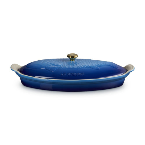 34 cm - Le Creuset Tradition Pesciera Ovale Con Coperchio In Gres Vetrificato