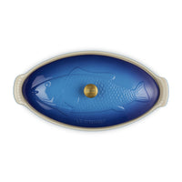 34 cm - Le Creuset Tradition Pesciera Ovale Con Coperchio In Gres Vetrificato