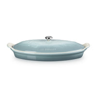 34 cm - Le Creuset Tradition Pesciera Ovale Con Coperchio In Gres Vetrificato