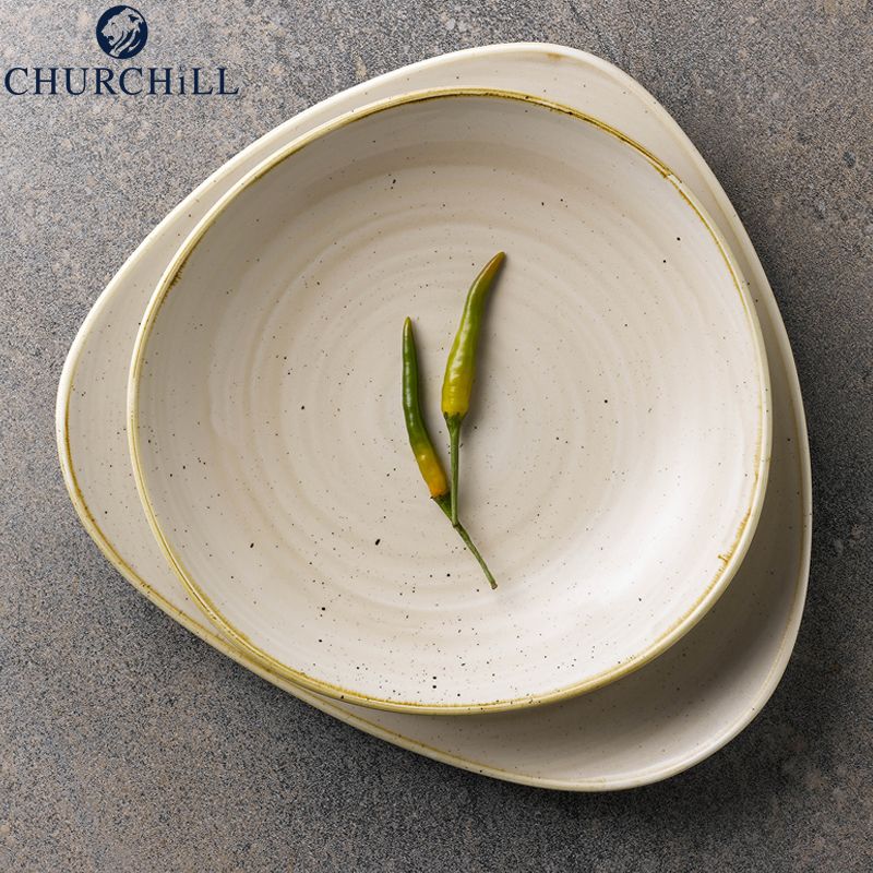 Churchill Stonecast Servizio Piatti Triangolare In Porcellana Vetrificata Set 12 Pz