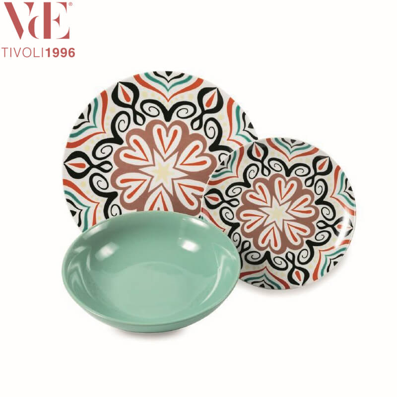 Villa D Este Sharm Servizio Piatti In Gres Porcellanato Set 18 Pz