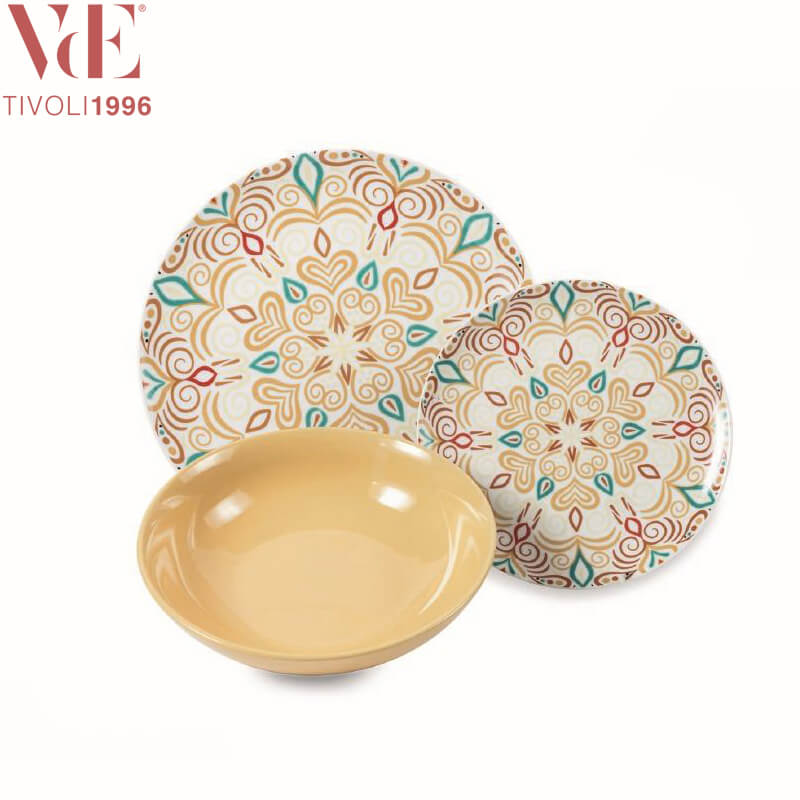 Villa D Este Sharm Servizio Piatti In Gres Porcellanato Set 18 Pz