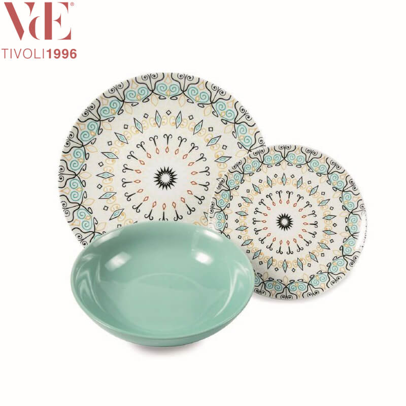 Villa D Este Sharm Servizio Piatti In Gres Porcellanato Set 18 Pz