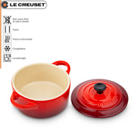 10 Cm Le Creuset Mini Cocotte Casseruola Rotonda In Gres Vetrificato