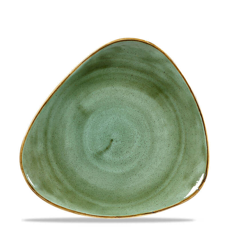 31 Cm Churchill Stonecast Piatto Piano Triangolare In Porcellana Vetrificata