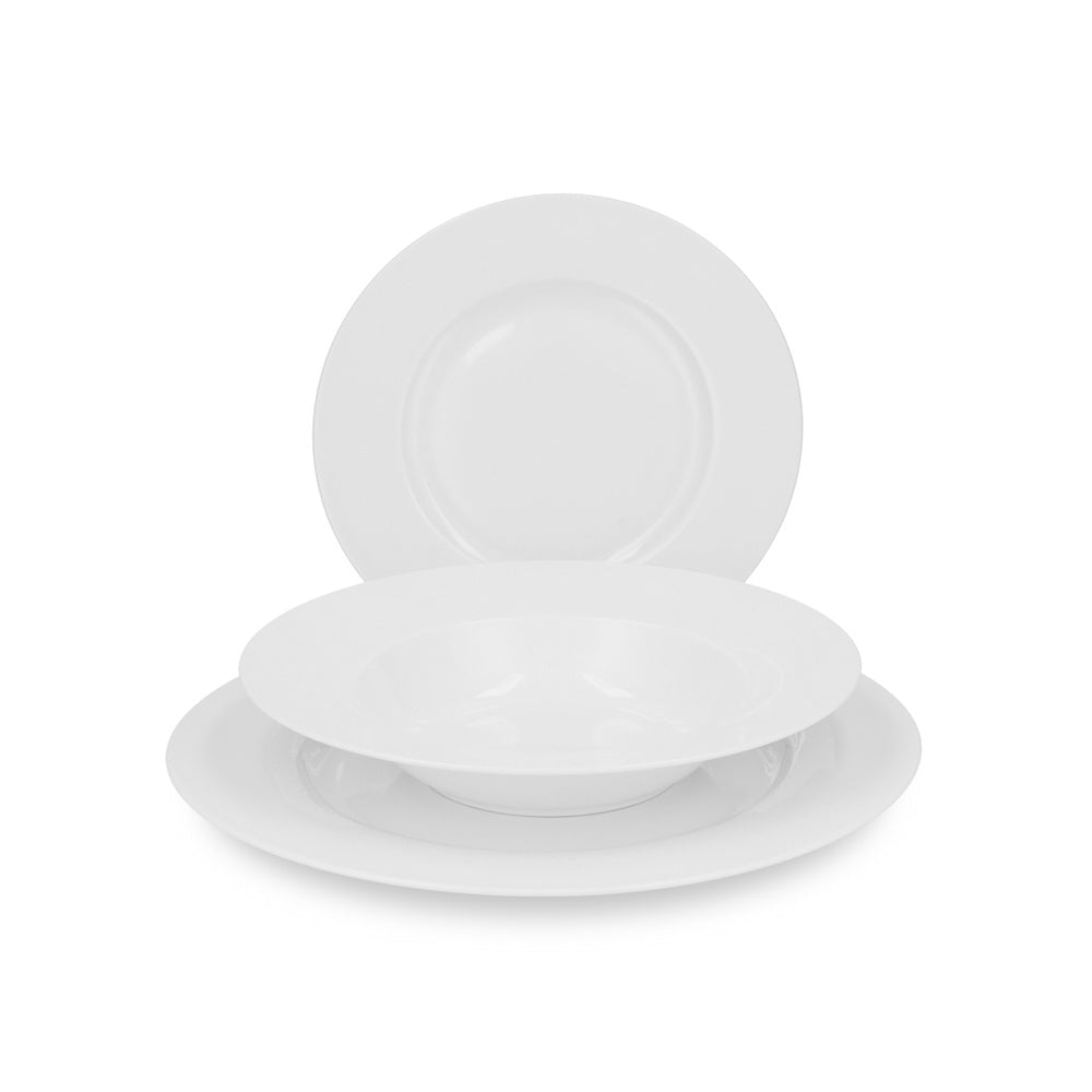 H&H Altea Servizio Piatti In Porcellana - Set 18 Pz