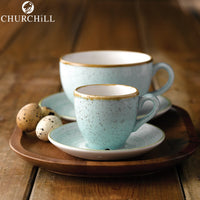 11 8 Cm Churchill Stonecast Piattino Tazzina Caffe Rotondo In Porcellana