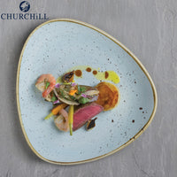 31 Cm Churchill Stonecast Piatto Piano Triangolare In Porcellana Vetrificata