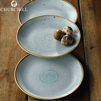 32 4 Cm Churchill Stonecast Piatto Piano In Porcellana Vetrificata
