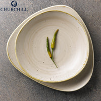 23 5X23 5 Cm Churchill Stonecast Piatto Fondo Triangolare In Porcellana Vetrificata