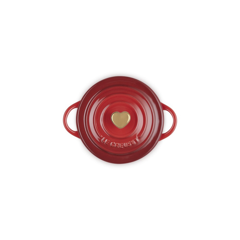 10 cm - Le Creuset Mini Cocotte Con Pomolo Cuore In Gres Vetrificato