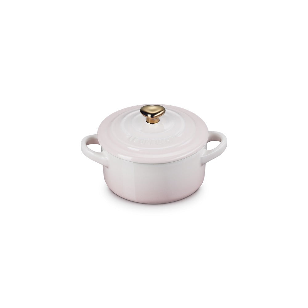 10 cm - Le Creuset Mini Cocotte Con Pomolo Cuore In Gres Vetrificato