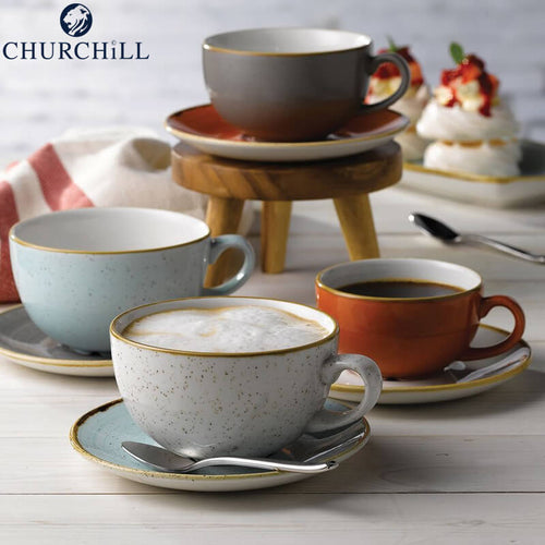 22 7 Cl Churchill Stonecast Tazza Cappuccino In Porcellana
