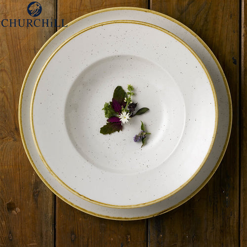 24 Cm Churchill Stonecast Piatto Pasta Rotondo In Porcellana Vetrificata