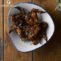 23.5x23.5 cm - Stonecast Assiette Creuse Triangulaire En Porcelaine Vitrifiée