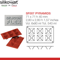 6 Forme Silikomart Classic Stampo Piramide In Silicone
