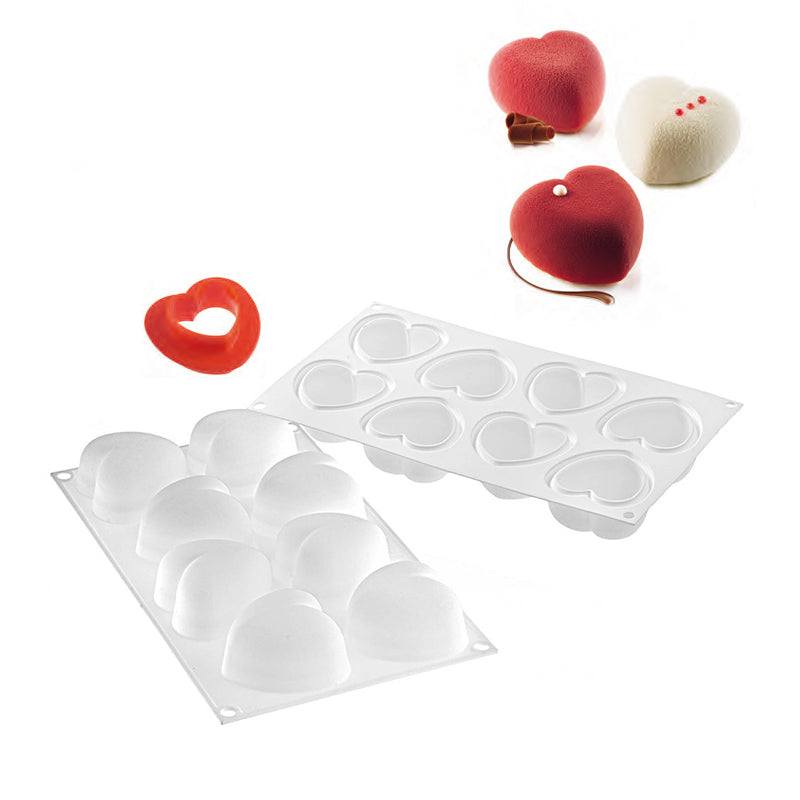 8 Forme Silikomart Mini Amorini Stampo Cuori In Silicone