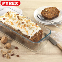 31S12 Cm Pyrex Bake And Enjoy Stampo Plum Cake Rettangolare In Vetro Borosilicato