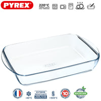 Pyrex Essentials Teglia Per Lasagna Rettangolare In Vetro Borosilicato