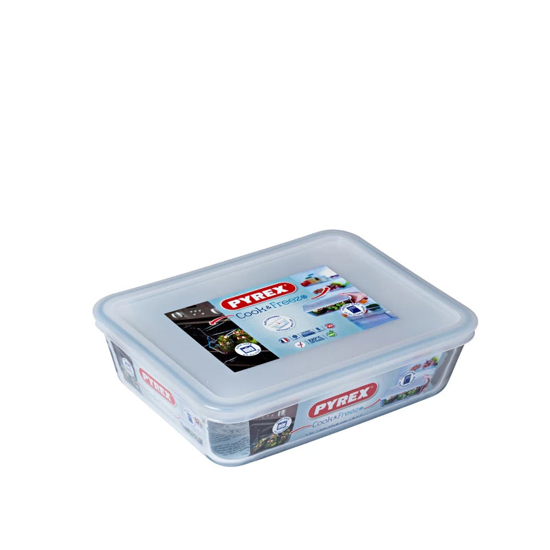 Pyrex Cook And Freeze Contenitore Per Alimentirettangolare In Vetro Borosilicato