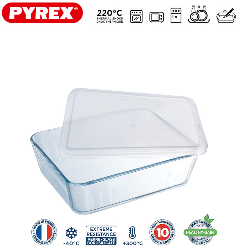 Pyrex Cook And Freeze Contenitore Per Alimentirettangolare In Vetro Borosilicato