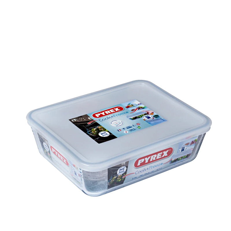 Pyrex Cook And Freeze Contenitore Per Alimentirettangolare In Vetro Borosilicato