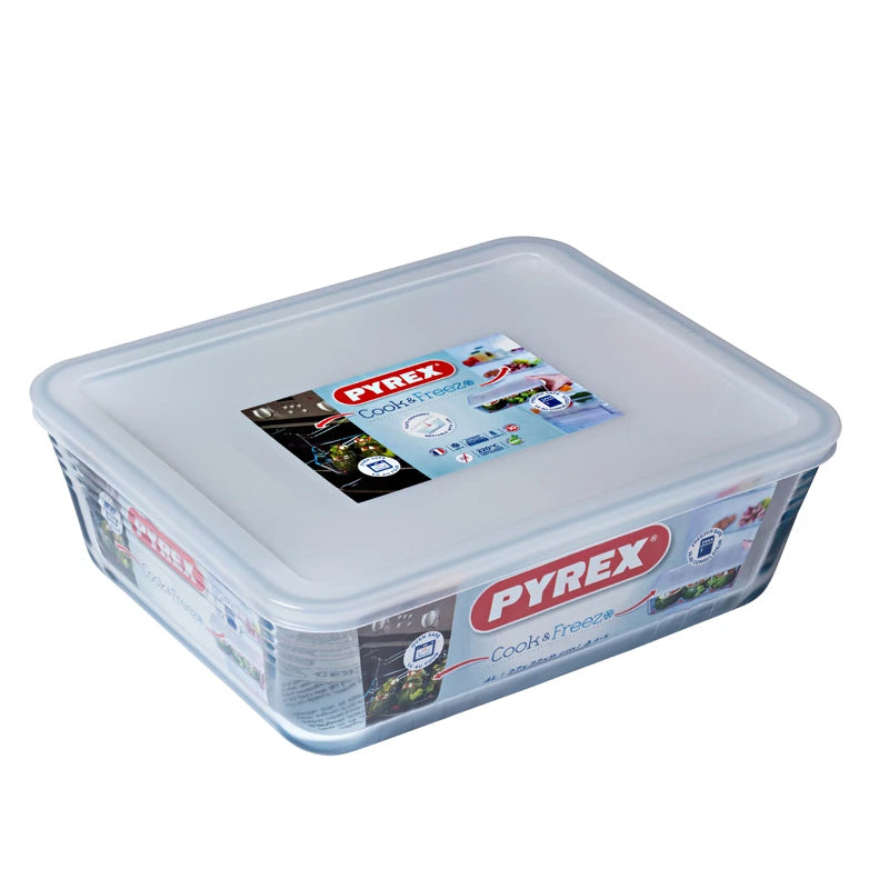 Pyrex Cook And Freeze Contenitore Per Alimentirettangolare In Vetro Borosilicato
