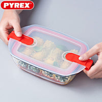 Pyrex Cook And Heatcontenitore Per Alimenti Quadrato In Vetro Borosilicato Con Coperchio Con Valvola A Vapore