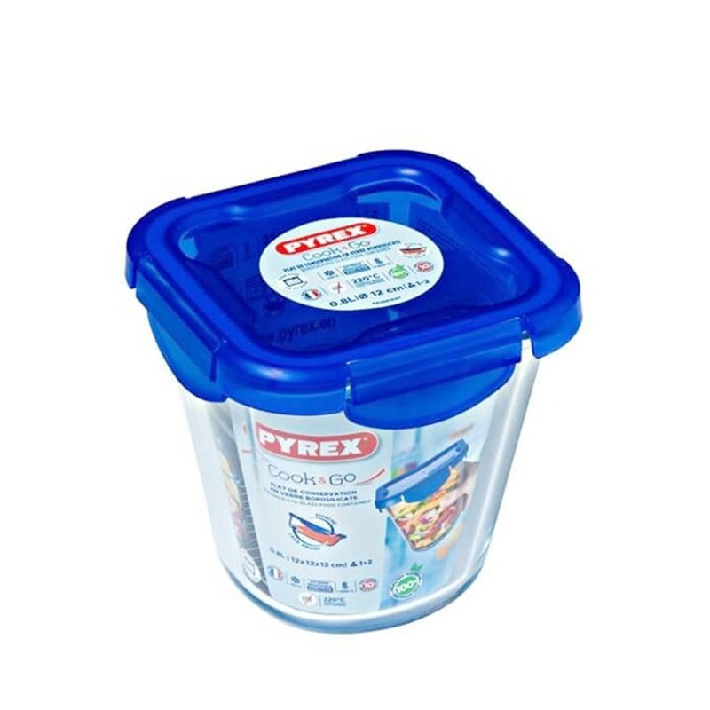 Pyrex Cook And Go Contenitore Per Alimenti Ermetico Rotondo In Vetro Borosilicato
