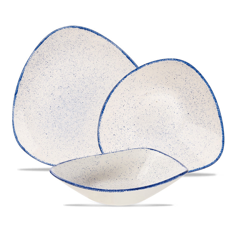Churchill Stonecast Servizio Piatti Triangolare In Porcellana Vetrificata Set 12 Pz