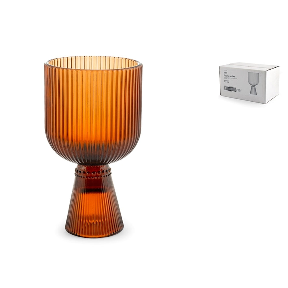 27 cl - H&H Peony Calice Multiuso In Vetro - Set 6 Pz