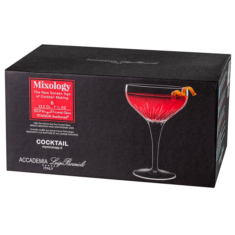 22 5 Cl Bormioli Luigi Mixology Calice Cocktail In Vetro Set 6 Pezzi