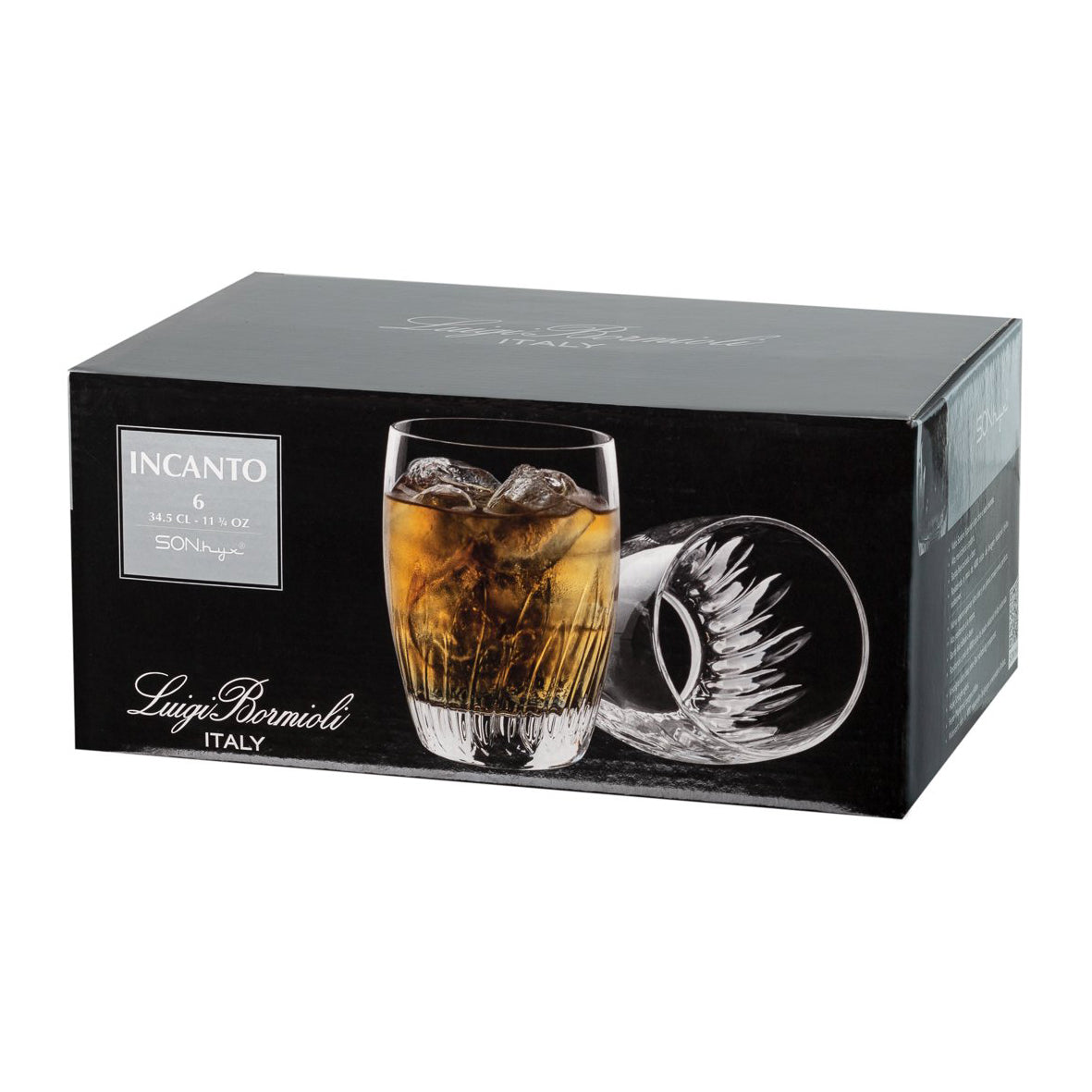 34 5 Cl Bormioli Luigi Mixology Bicchiere Whisky In Vetro Set 6 Pezzi