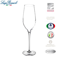 27 Cl Bormioli Luigi Vinea Calice Flute In Vetro Set 6 Pezzi