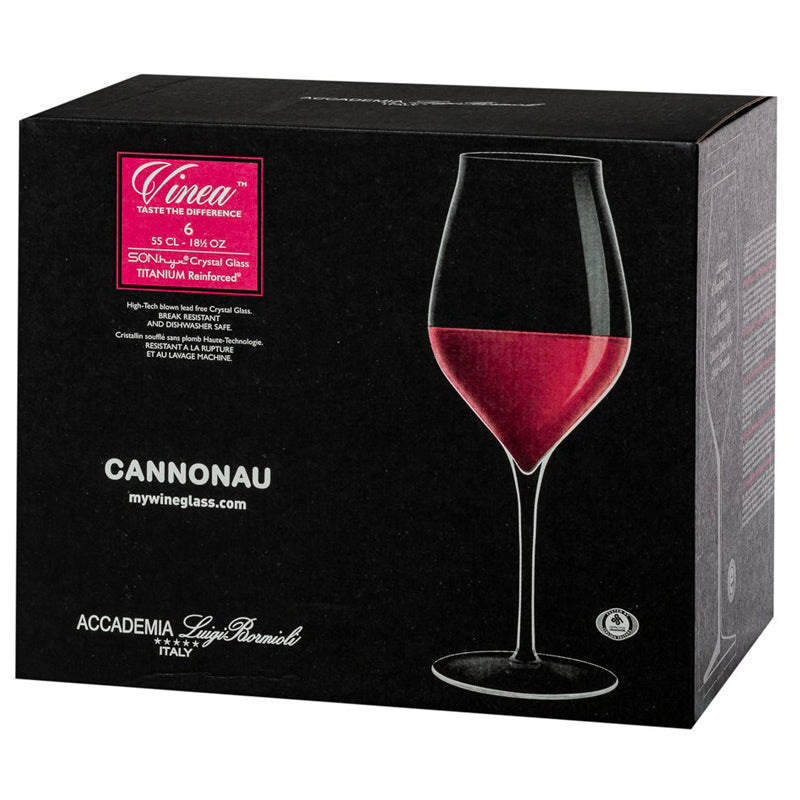 55 Cl Bormioli Luigi Vinea Calice Vino Rosso In Vetro Set 6 Pezzi