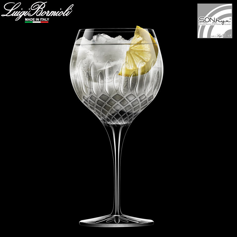 65 Cl Bormioli Luigi Diamante Calice Gin Tonic In Vetro Set 4 Pezzi