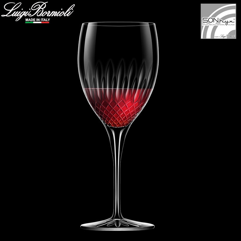 52 Cl Bormioli Luigi Diamante Calice Vino Rosso In Vetro Set 4 Pezzi