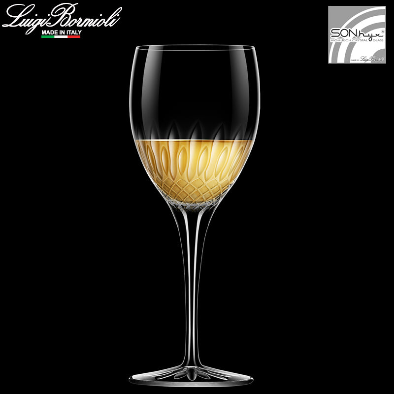 38 Cl Bormioli Luigi Diamante Calice Vino Bianco Riesling In Vetro Set 4 Pezzi